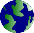 A green and blue planet