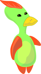 An alien duck